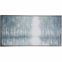 31" x 61" White Light Reflection Framed Coastal Canvas