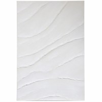 47" x 31" White Sandy Shore 1 Textured Canvas