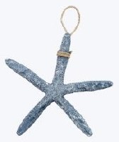 8" Dark Blue Polyresin Starfish Coastal Wall Art Plaque