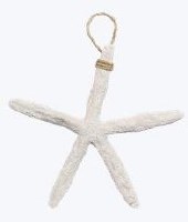 8" White Polyresin Starfish Coastal Wall Art Plaque