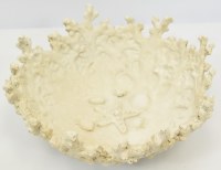 10" Round Faux White Coral Polyresin Bowl