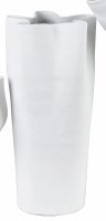 12" White Folds Modern Ceramic Vase