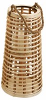 16" Natural Wood Cone Lantern