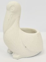 6" White Cement Pelican Pot