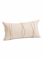 12" x 22" Beige Three Knots Decorative Pillow