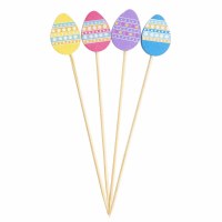 Pack of 100 4.5" Multicolored Easter Egg Picks