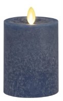 3" x 4.5" LED Blue Luminara Pillar Candle