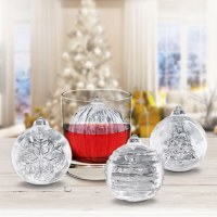 Set of Four Christmas Ornament Ice Molds