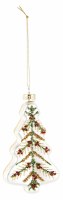 4" Gold and Red Glass Christmas Tree Ornament