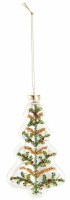 4" Gold Branches Going Up Glass Christmas Tree Ornament