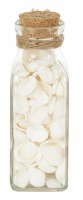 8" White Seashells in a Glass Jar