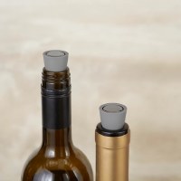 Pack of Two Gray Bottle Stoppers