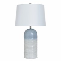 30" Light Blue and White Ombre Table Lamp