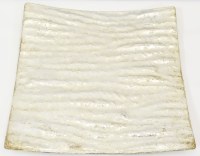 12" Sq Silver Textured Metal Tray