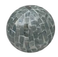 4" Multicolor Mosaic Squares Capiz Orb