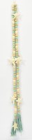 75" Blue Wood Beads and Starfish Coastal Table Garland