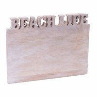 12" x 16" Whitewashed "Beach Life" Wood Serving Board