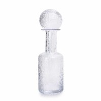 16" Clear Glass Bottle With an Orb Bottle Top