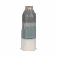 16" Blue Ombre Ceramic Vase