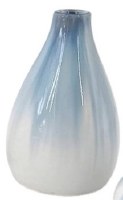 6" Blue and White Ceramic Vase