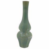 16" Green Ceramic Vase