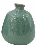 7" Green Ceramic Vase