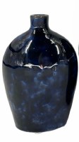 6" Dark Blue Textured Ceramic Vase