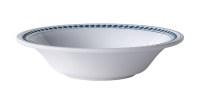 9" Round Blue Dots Rim Melamine Bowl