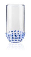 18 Oz Blue Beads Acrylic Cooler Glass