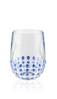 10 Oz Blue Beads Acrylic Stemless Wine Glass