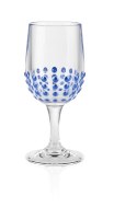 10 Oz Blue Beads Acrylic Wine Glass