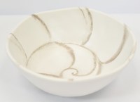 6" Round Beige Nautilus Shell Shoreline Melamine Dipping Bowl