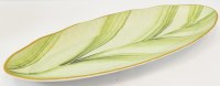 8" x 19" Green Leaf Botanic Garden Oval Melamine Serving Tray