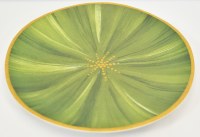 11" Round Dark Green Leaf Botanic Garden Melamine Dinner Plate