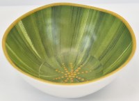 7" Round Dark Green Leafe Botanic Garden Melamine Salad Bowl