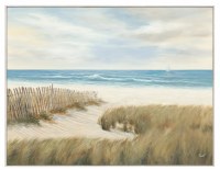 40" x 52" Beachside Framed Coastal Canvas