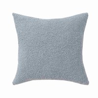 20" Sq Blue Textured Decorative Pillow