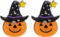 LED Jack-O-Lantern Halloween Earrings