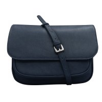 7" x 9" Classic Navy Single Pocket Flap Crossbody Purse