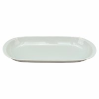 7" x 16" White Ceramic Oval Serving Dish