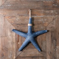 15" Dark Blue Polyresin Hanging Faux Starfish