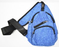 12" Blue Aztec Anti-Theft Regular Day Pack