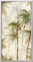 36" x 18" Forest Palms 1 Coastal Canvas Framed