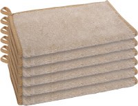 Set of Six 7" x 9" Khaki Dish Cloths