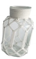 10" Clear Jar With White Twine