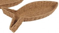 Small Natural Woven Seagrass Coastal Fish Shape Basket