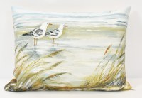 13" x 18" Seagulls on the Beach Decorative Coastal Indoor/Outdoor Pillow
