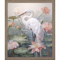 33" x 27" Virtuous Plumage Framed Coastal Print Under Glass