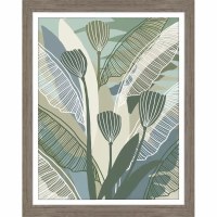 28" x 22" Tropical Botanical 3 Gel Textured Framed Print