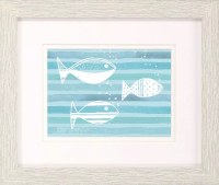 9" x 11" Dotted in the Middle Framed Coastal Print Under Glass